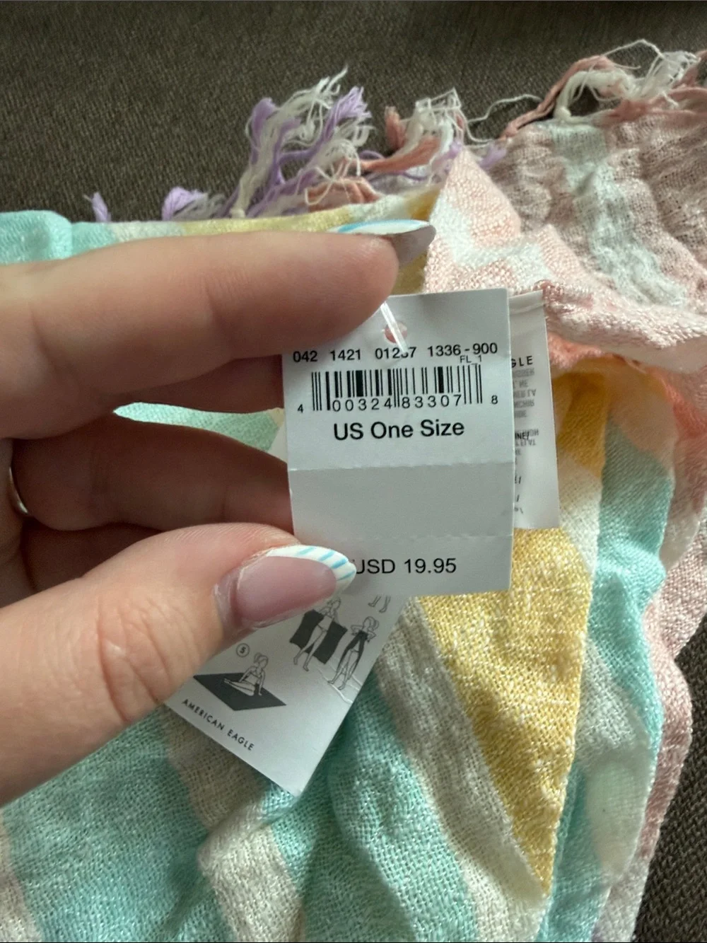 Women’s Pastel Stripe Sarong Bottoms - Multicolor